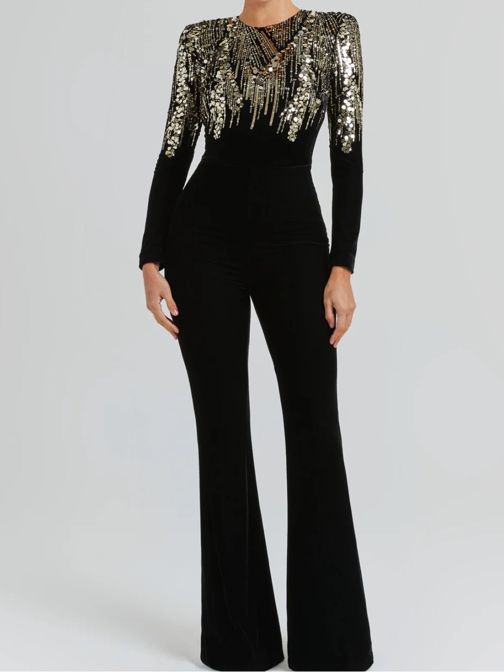 Nadine Merabi KATARINA BLACK JUMPSUIT Size 6